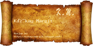 Kókay Margit névjegykártya