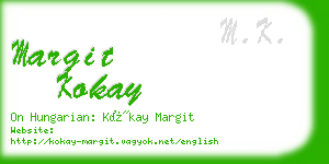 margit kokay business card